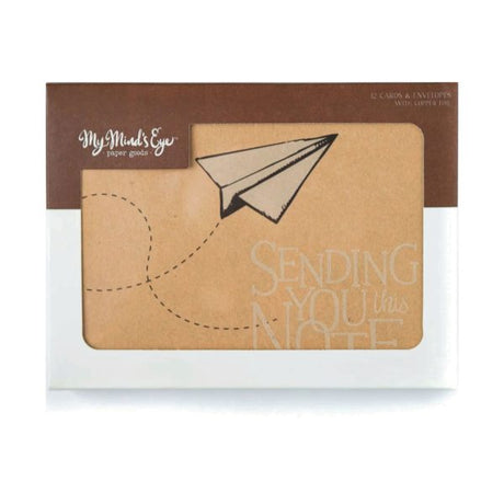 My Mind's Eye 12 Count 5.5" x 4.25" Card & Envelope Set with Copper Foil in Assorted Designs