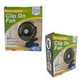 Rechargeable Clip On Fan with LED Light and 3 Speeds