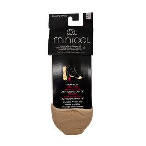 Minicci 1 Pack Nude Hourglass Liner Socks Size M/L 4-10