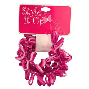 Style It Up Pink Pom Pom Ponytail Holder
