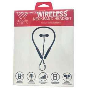 Wireless Neckband Headset with Noise Reduction IPX4 Water Resistance and Hands Free Calling