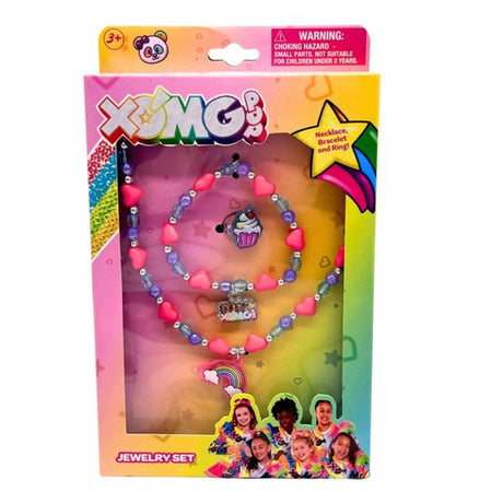 XOMG Pop Box Set with Beaded Necklace Bracelet and Ring