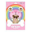 Heart Eye Pug Earbuds with Mic
