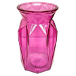 7” x 4” Pressed Pattern Pink Ginger Glass Vase