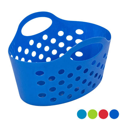 Soft Plastic Baskets - Dual Handle - 4 assorted Colors 12 X 6.5 X 7.5