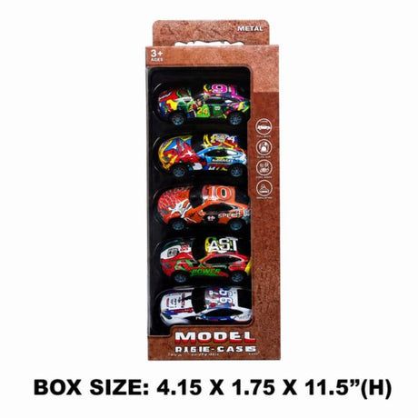 5 Piece Pull Back Sports Car Toy Set in Assorted Designs