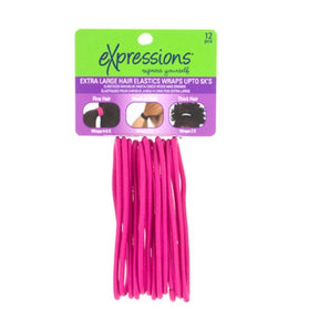 Expressions 12 Piece Fuchsia Extra Large Hair Elastic