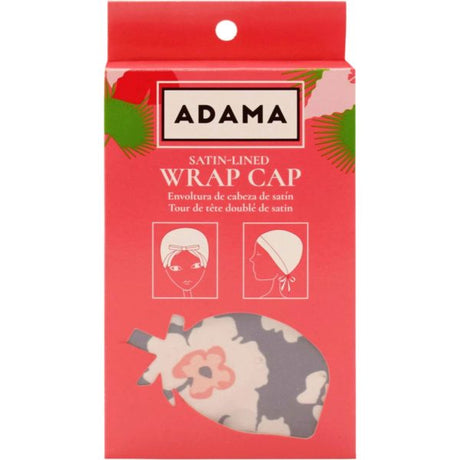 Adama Satin Lined Wrap Cap with Flower Design