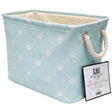 Bone Dry Polyester Rectangular Pet Bin Size Small in Aqua with Trellis Paw Design