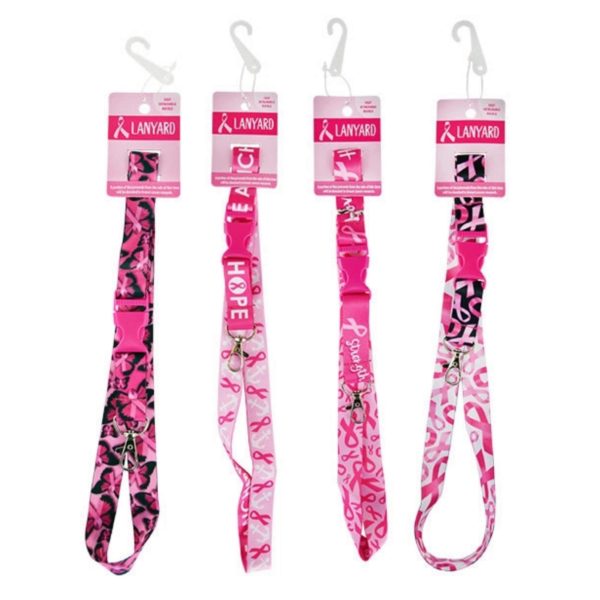 Pink Lanyard with Detachable Buckle in Assorted Pink BCA Designs