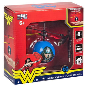 World Tech Toys DC Justice League Wonder Woman Motion Sensing Rechargeable UFO Ball Helicopter