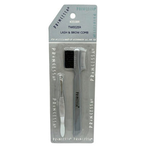 Princessa 2 Piece Tweezer with Lash & Brow Comb Set