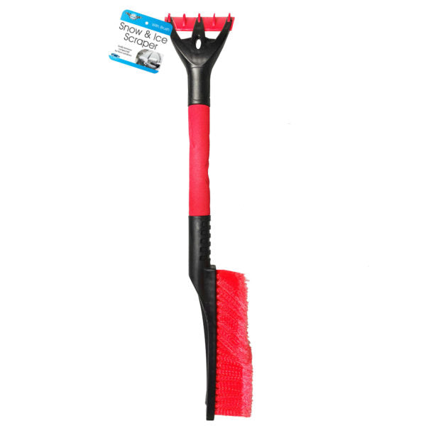 Dual-Head Ice Scraper with Brush Assorted Colors