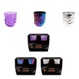 Shot Cups Halloween 4pk/2.2floz Bone Shaped 3ast Finish Chrome/irid Window Boxed