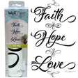 Wall Wear Translucent 2 Sheet Wall Decal Sticker in Faith Hope Love Design
