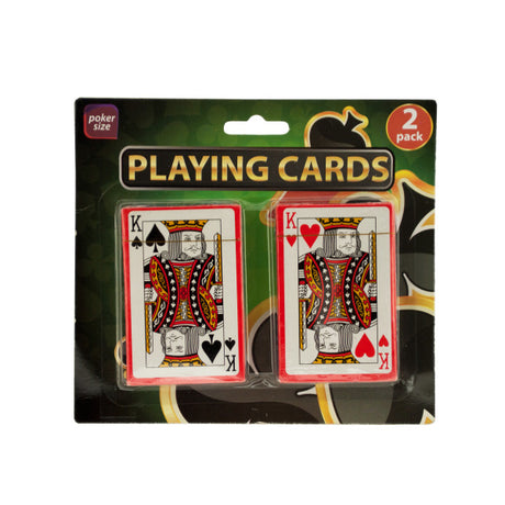 Plastic Coated Poker Size Playing Cards Set