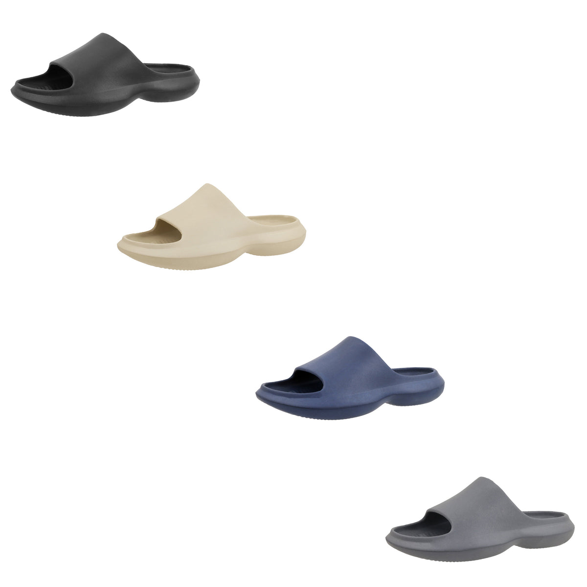 Men's Smooth Barbados Slide Sandals w/ Soft Footbed - Choose Your Color(s) - Navy