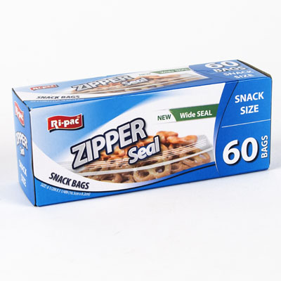 Storage Bags 60ct Snack Zipper Seal