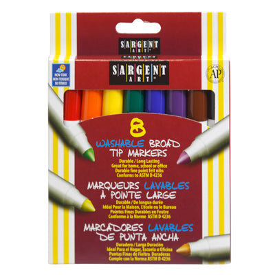 Marker 8ct Washable Broad Tip Sargent Art