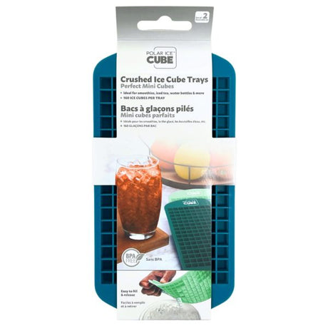 Polar Ice Set of 2 Crushed Ice Cube Trays in Jade and Mint Green