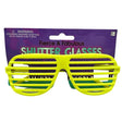 Shutter Plastic Party Sunglasses in Yellow