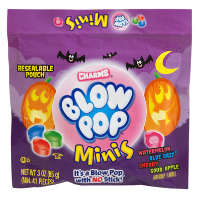 Blow Pop Minis Halloween Pouch 3 Oz Counter Display
