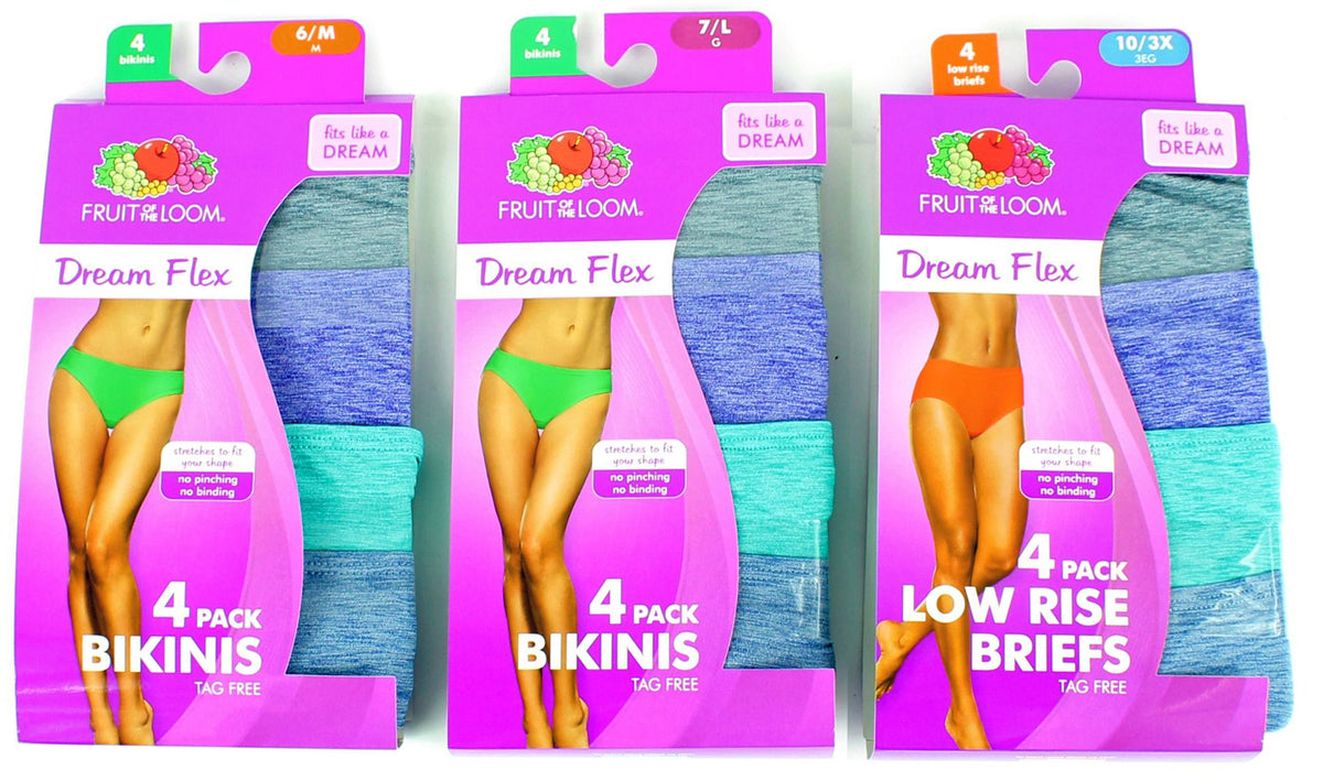 Fruit Of The Loom Women's Underwear - 4-Packs - Assorted Styles