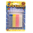 24 Pack Assorted Color Party Candles