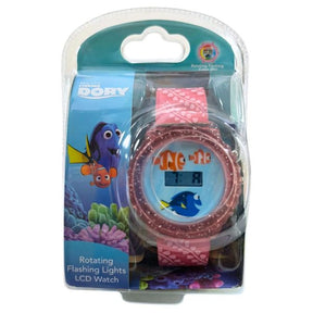 Finding Dory Watch with Pink Coral Striped Strap and Marlin