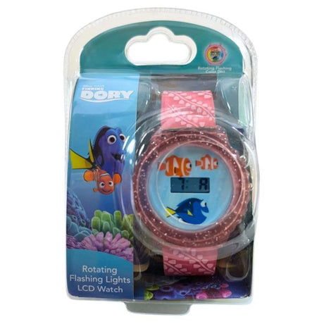 Finding Dory Watch with Pink Coral Striped Strap and Marlin
