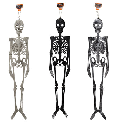 Skeleton Decor 46in Jointed 3ast Finish  Natural/black/antique Silver Hlwn Header/twine Hanger