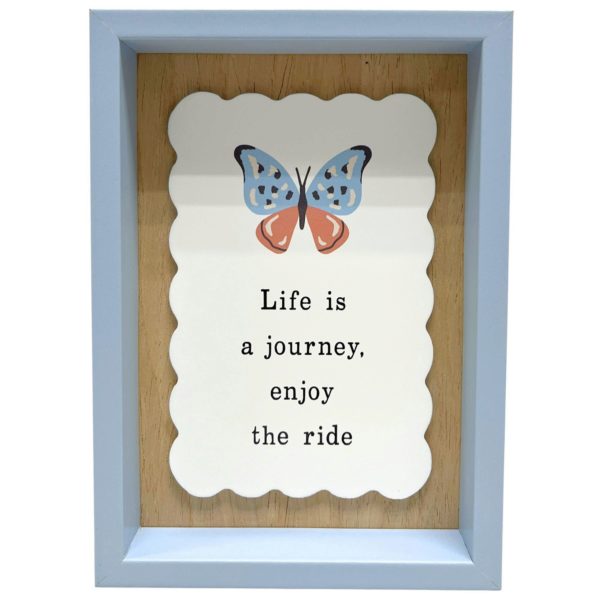 5"x7" Blue MDF Art Box Life is a Journey Home Décor