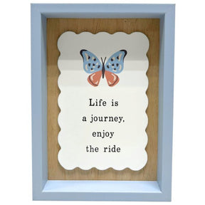 5"x7" Blue MDF Art Box Life is a Journey Home Décor