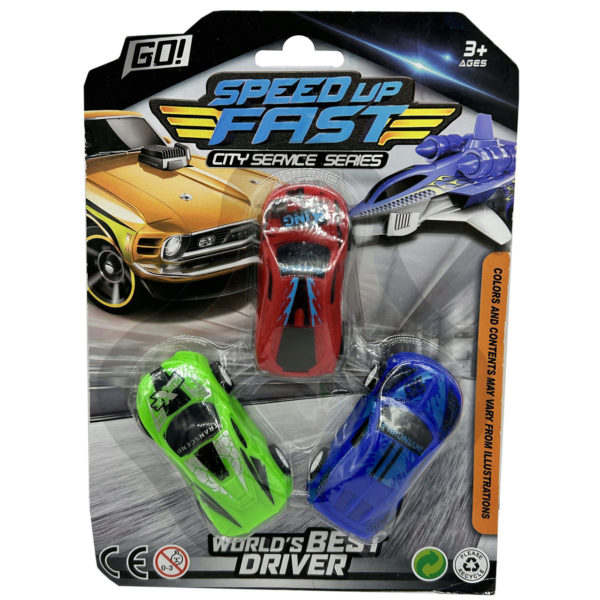 3 Pack Race Cars Toy Set