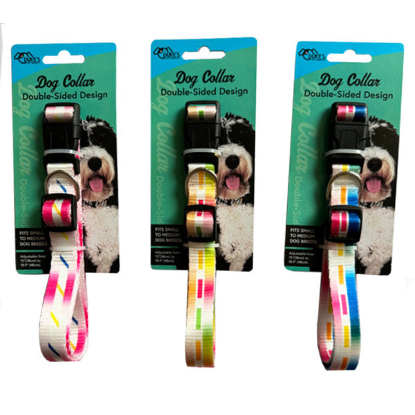 Pet Dog Collar Double-Sided Design Print