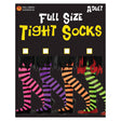 Adult Black and Colorful Striped Witch Tights