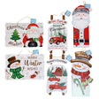 Wall Plaque Traditional Christmas Mdf 6ast 2ea Vert/horiz/sled-shape Ea/ht