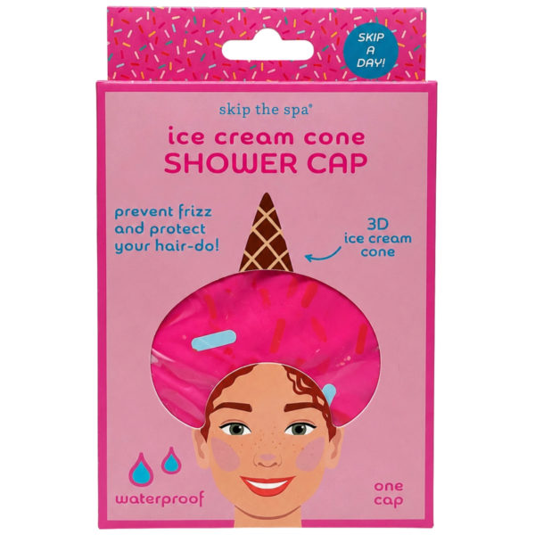 Ice Cream Cone Reusable Shower Cap