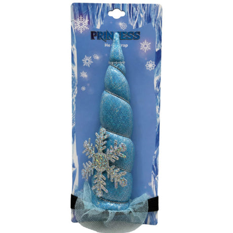 Ice Princess Blue Unicorn Horn Headband with Snowflake
