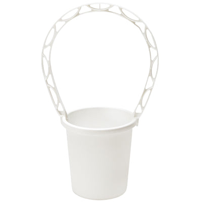 Small White Memorial Basket 5.25 Inch