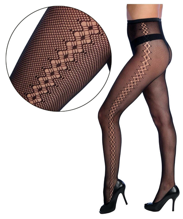 Women's Corset Fishnet Tights - Queen Size