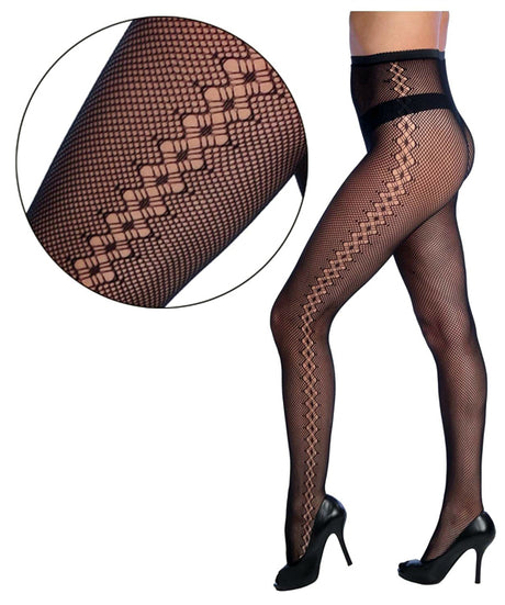 Women's Corset Fishnet Tights - Queen Size