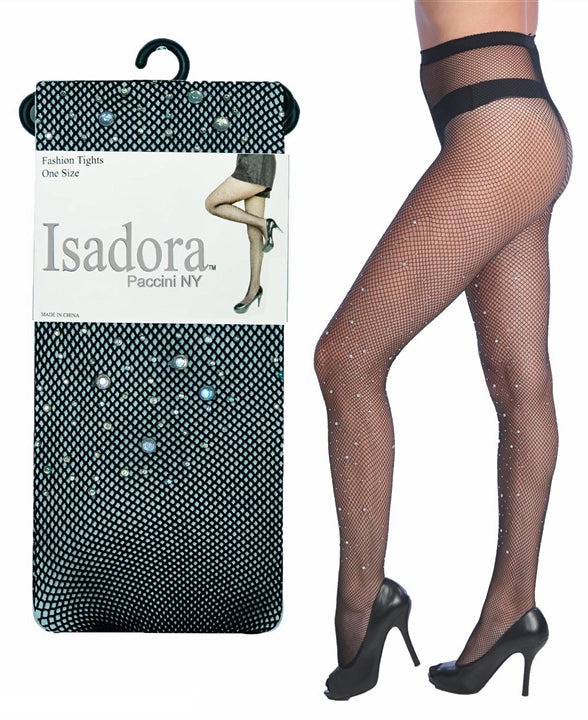 Women's Fishnet Tights w/ Pearl Embellishments