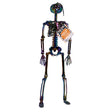 Skeleton Pumpkin Head Electroplated 15.75in H Hlwn / Ht