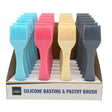 8.25" Silicone Basting and Pastry Brush in Assorted Colors and Countertop Display