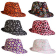 Hat Halloween Prints 6 Asst Fedora Shape Adult Size / Hlwn Ht