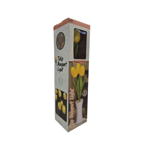Battery Operated Artificial Tulip Flower Bouquet Night Light