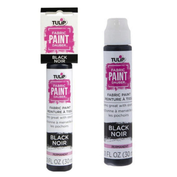 Tulip Black 1oz  Fabric Paint Dauber