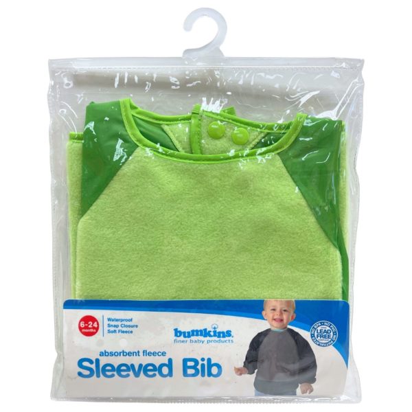 Bumkins Green Absorbent Sleeved Bib