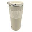 16 oz Travel Thermal Insulation Coffee Cup with Silicone Grip - White